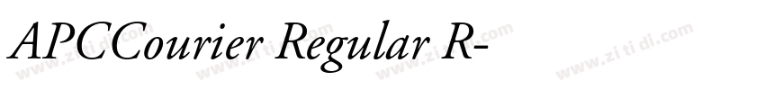 APCCourier Regular R字体转换